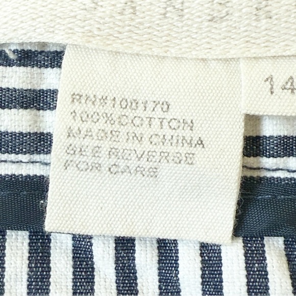 Sandro Seersucker Pinstripe Mini Skirt Striped size 14 - Picture 4 of 4